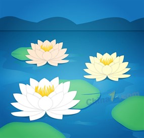 精美荷花剪贴画矢量素材